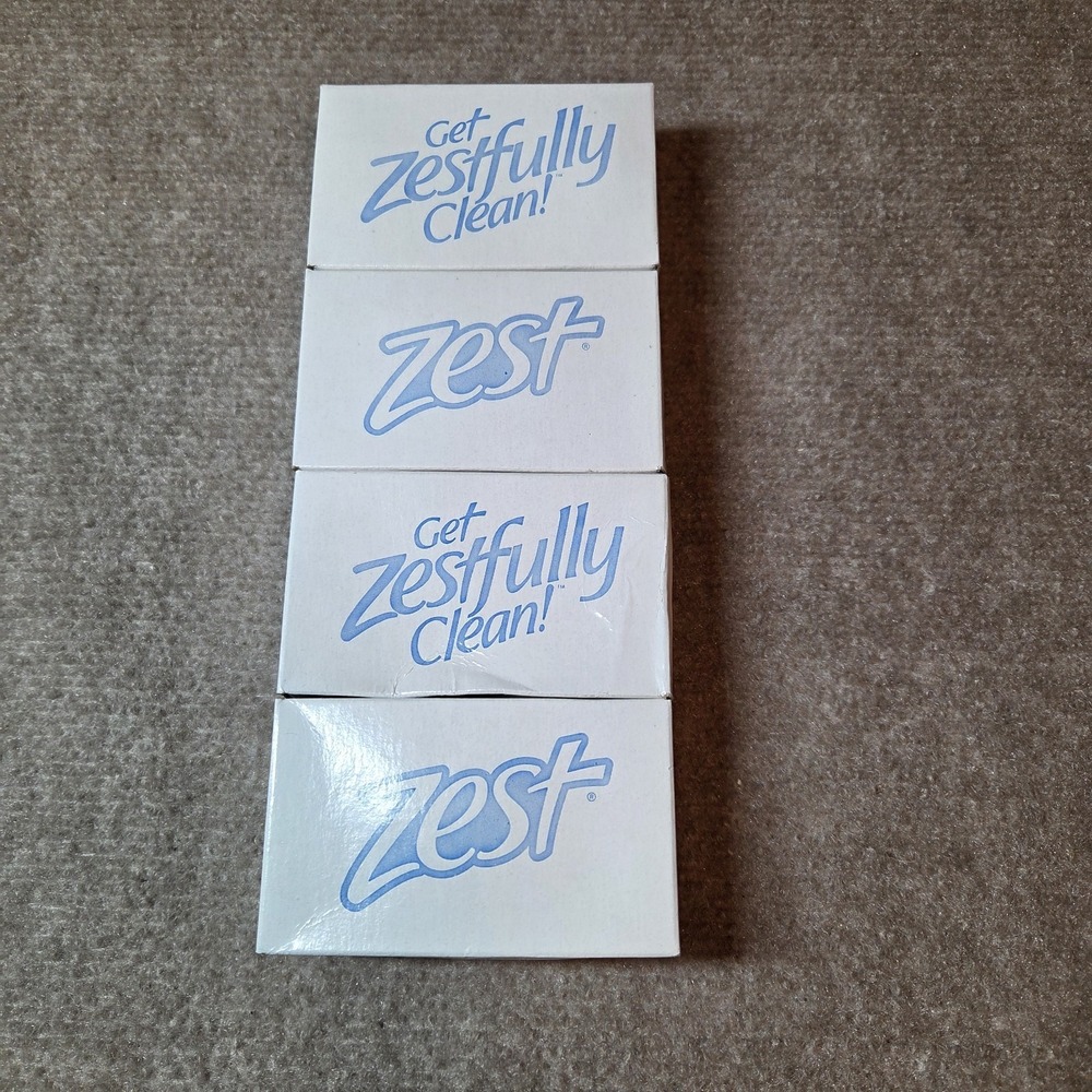 Vintage Zest 4 Soap Bars 5.0 oz NOS  New in Box "Get Zestfully Clean"